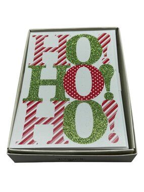 Hallmark Very Merry Glittery Holiday Cards Box Set 18 Cards 19 Envelopes READ